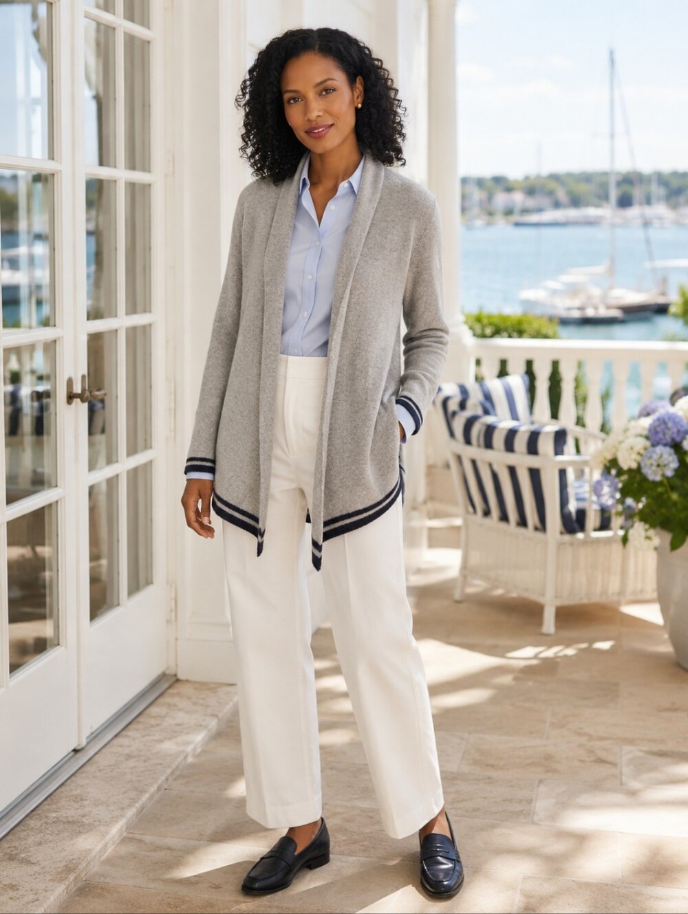 Vineyard Vines 100% Cashmere Open Front Cardigan